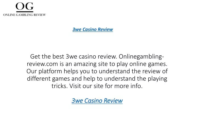 3we casino review