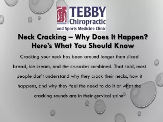 neck cracking why does it happen here s what you should know