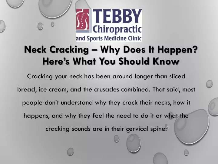 neck cracking why does it happen here s what you should know