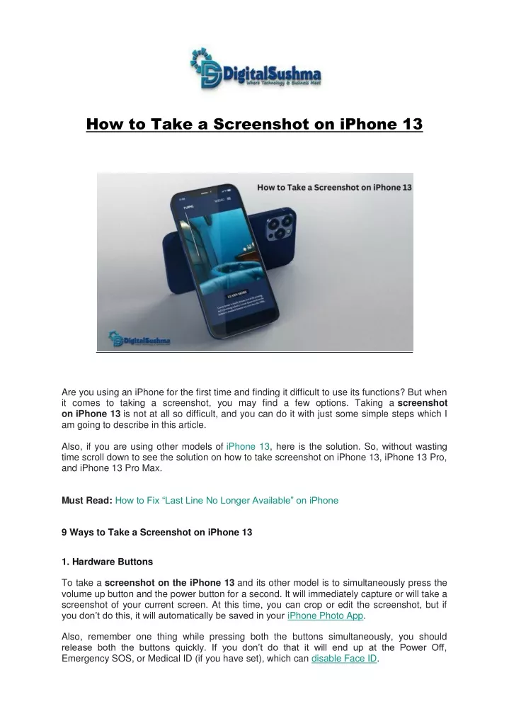 how to take a screenshot on iphone 13