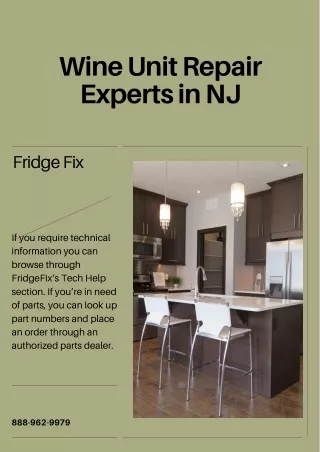 wine unit repair experts in nj