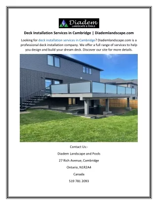 deck installation services in cambridge
