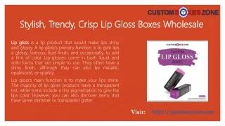 stylish trendy crisp lip gloss boxes wholesale