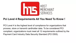 pci level 4 requirements all you need to know