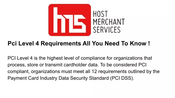 pci level 4 requirements all you need to know