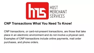 cnp transactions what you need to know