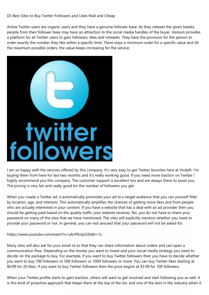 5 best sites to buy twitter followers and likes