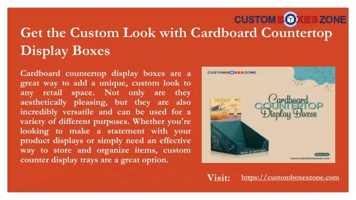 get the custom look with cardboard countertop display boxes