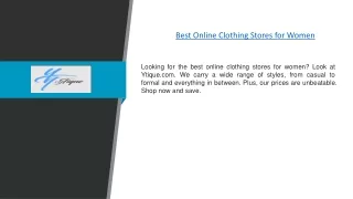 Best Online Clothing Stores for Women | Ytique.com