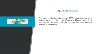 Dog Toys Store in Usa | Hippoisland.com