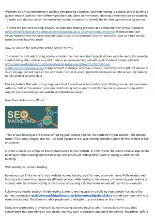 websites are a vital component in building