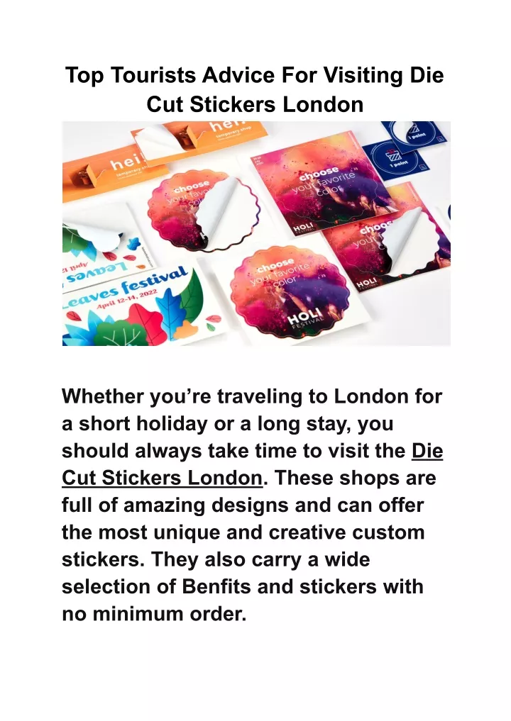 top tourists advice for visiting die cut stickers