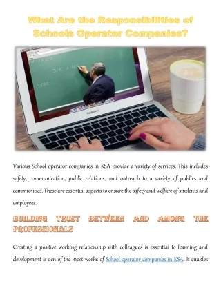 various school operator companies in ksa provide