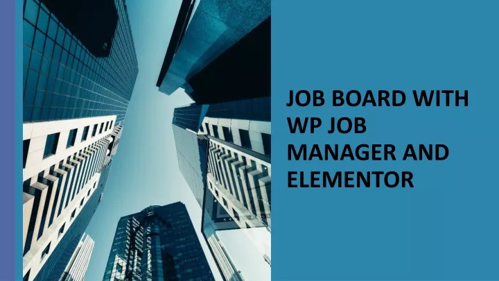 job board with wp job manager and elementor