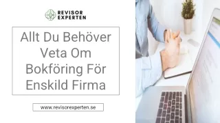 Bokföring Enskild Firma