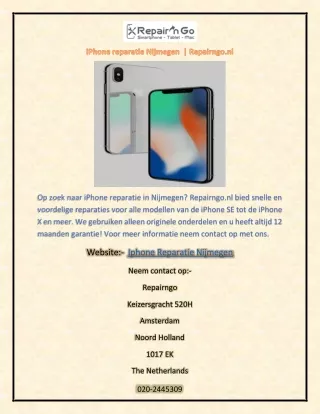 iPhone reparatie Nijmegen  | Repairngo.nl