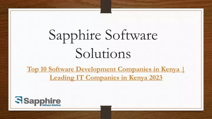 sapphire software solutions