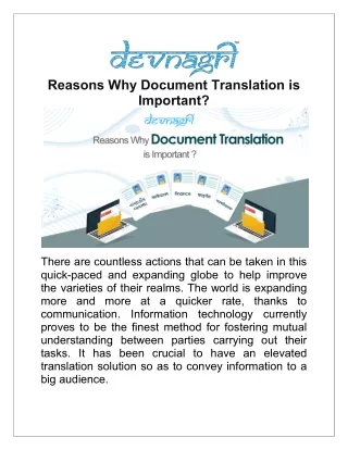 reasons why document translation is important
