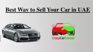 Best Way to Sell Your Car in UAE