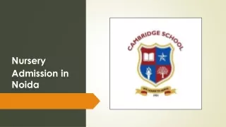 nursery admission in noida