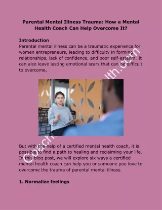 Parental Mental Illness Trauma_ How a Mental Health Coach Can Help Overcome It