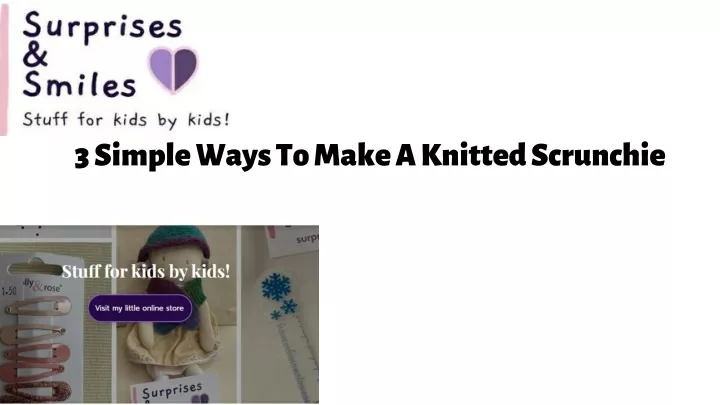 3 simple ways to make a knitted scrunchie