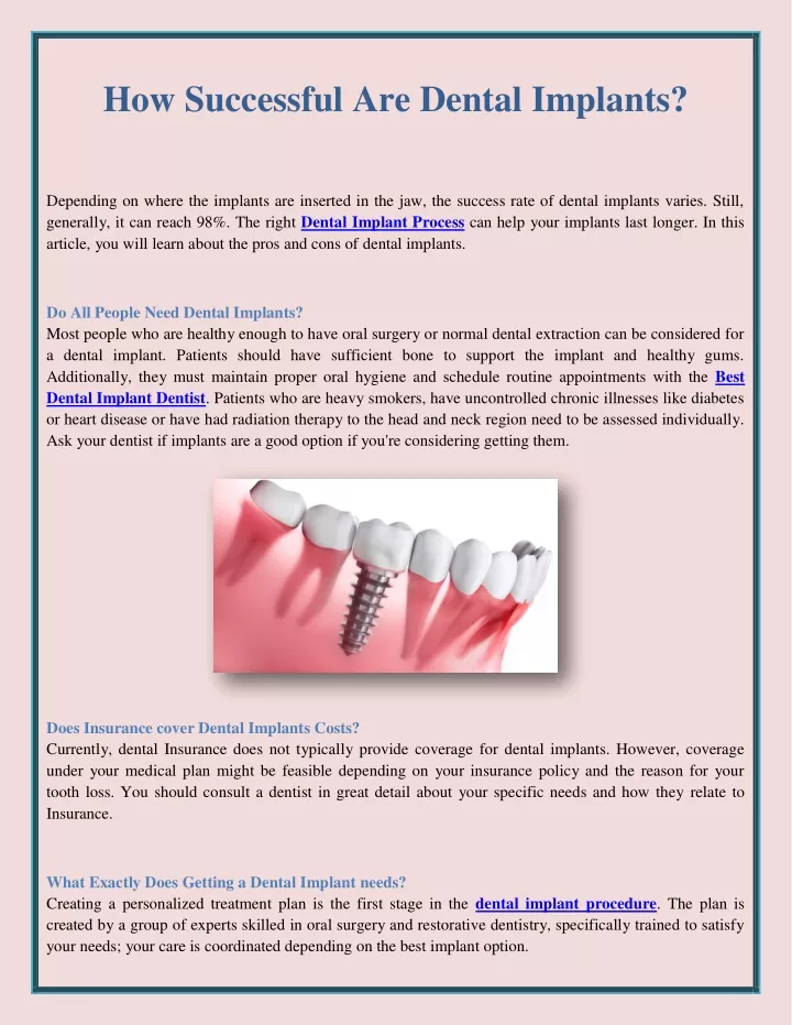 how successful are dental implants
