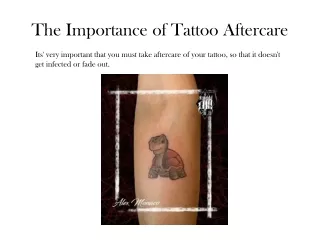 The Importance of Tattoo Aftercare