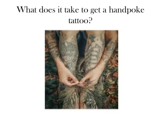 Cosa serve per tatuare un handpoke?