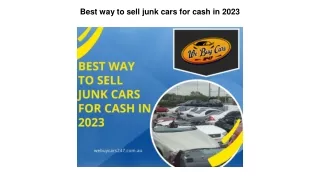 Best way to sell junk cars for cash in 2023
