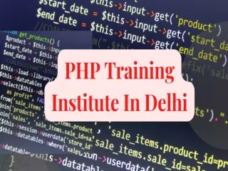 PhP Training Institute In Delhi