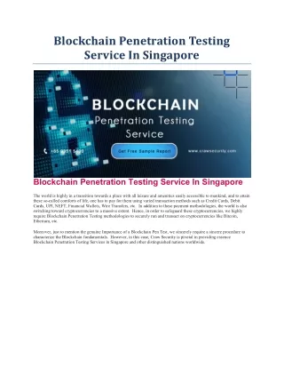 blockchain penetration testing service