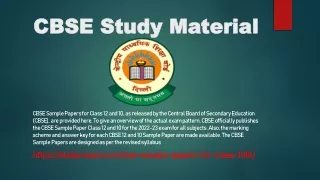 CBSE Sample Papers for Class 12 and 10 Download PDF.
