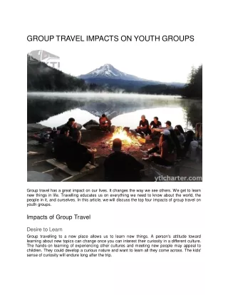 GROUP TRAVEL IMPACTS ON YOUTH GROUPS