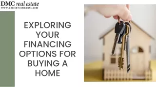 Exploring Your Financing Options for Buying a Home