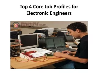 Top 4 Core Job Profiles for Electronic Engineers