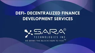 defi decentralized finance development services