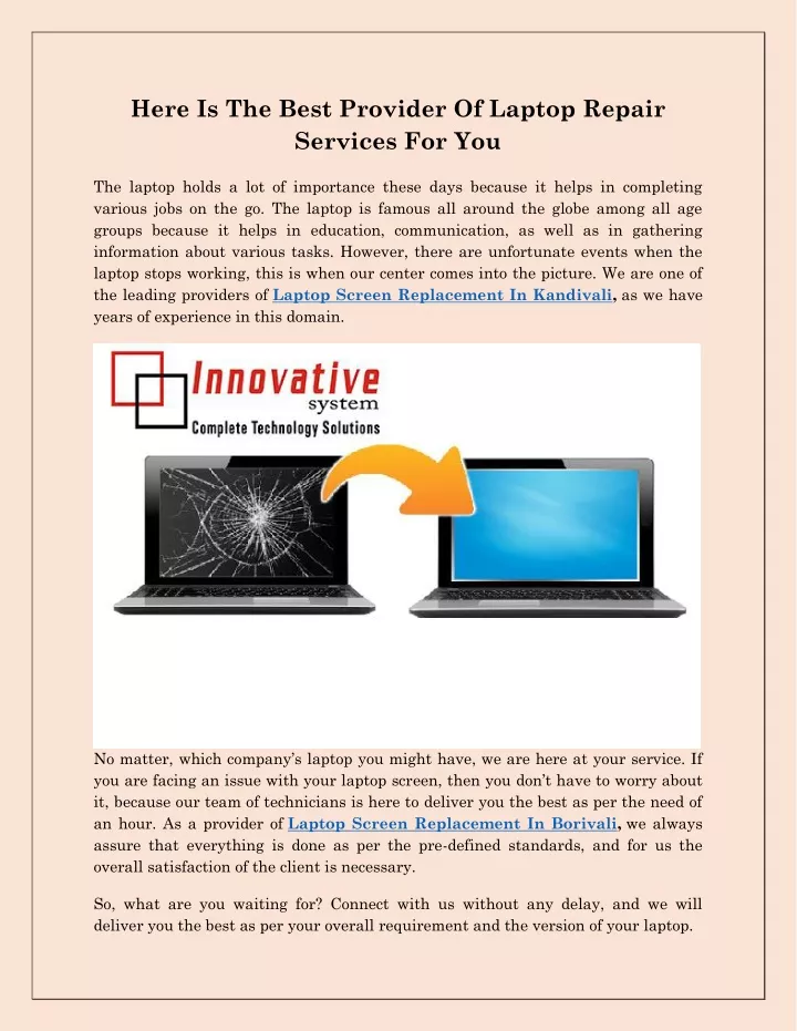here is the best provider of laptop repair