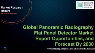 Global Panoramic Radiography Flat Panel Detector Market will reach at a CAGR of 7.80% from 2022 to 2030