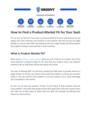 How to Find a Product-Market Fit for Your SaaS