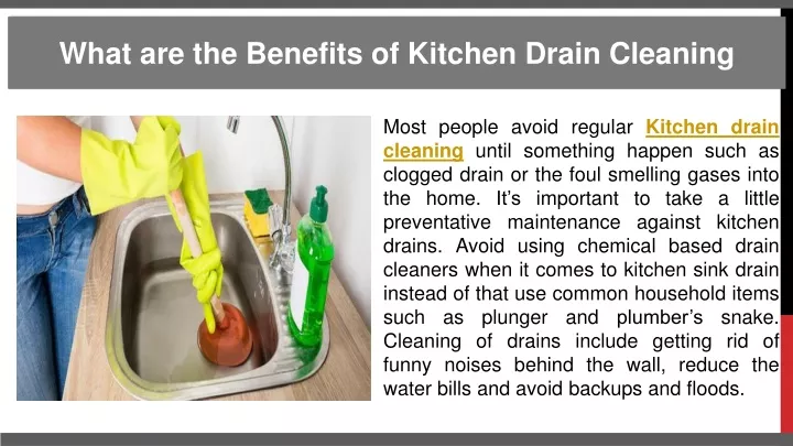 what are the benefits of kitchen drain cleaning