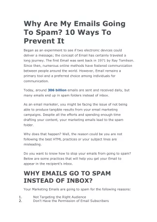 why are my emails going to spam 10 ways