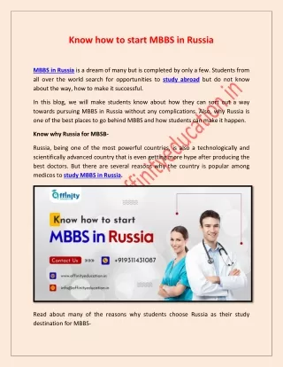 know how to start mbbs in russia