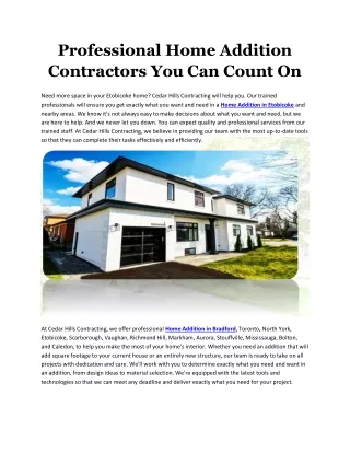 Cedar Hills Contracting