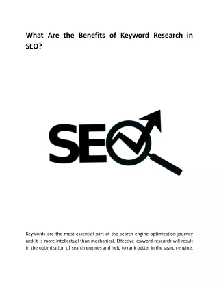 What Are the Benefits of Keyword Research in SEO