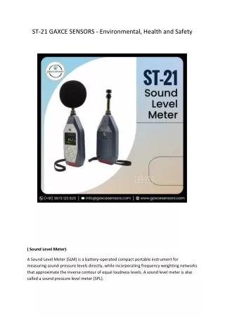st 21 gaxce sensors environmental health