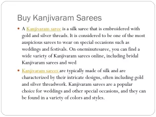 Buy Kanjivaram Sarees