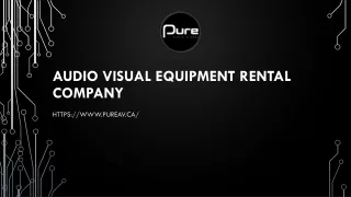 AUDIO VISUAL EQUIPMENT RENTAL COMPANY