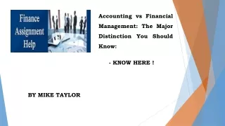 Accounting vs Financial Management The Major Distinction You Should Know