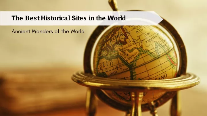 the best historical sites in the world